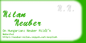 milan neuber business card